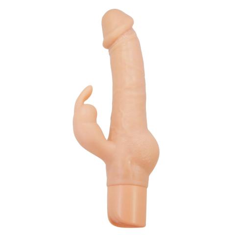 Realistyczny wibrator króliczek cielisty 22,6 cm USB-C wodoodporny