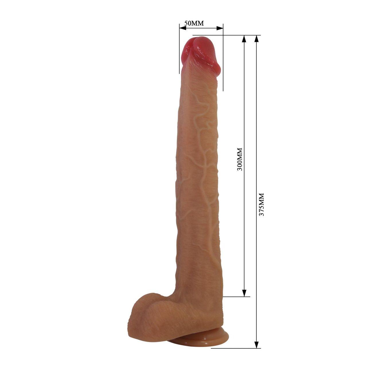 Realistyczne dildo silikonowe XXL z przyssawką 30 cm | Loris.pl