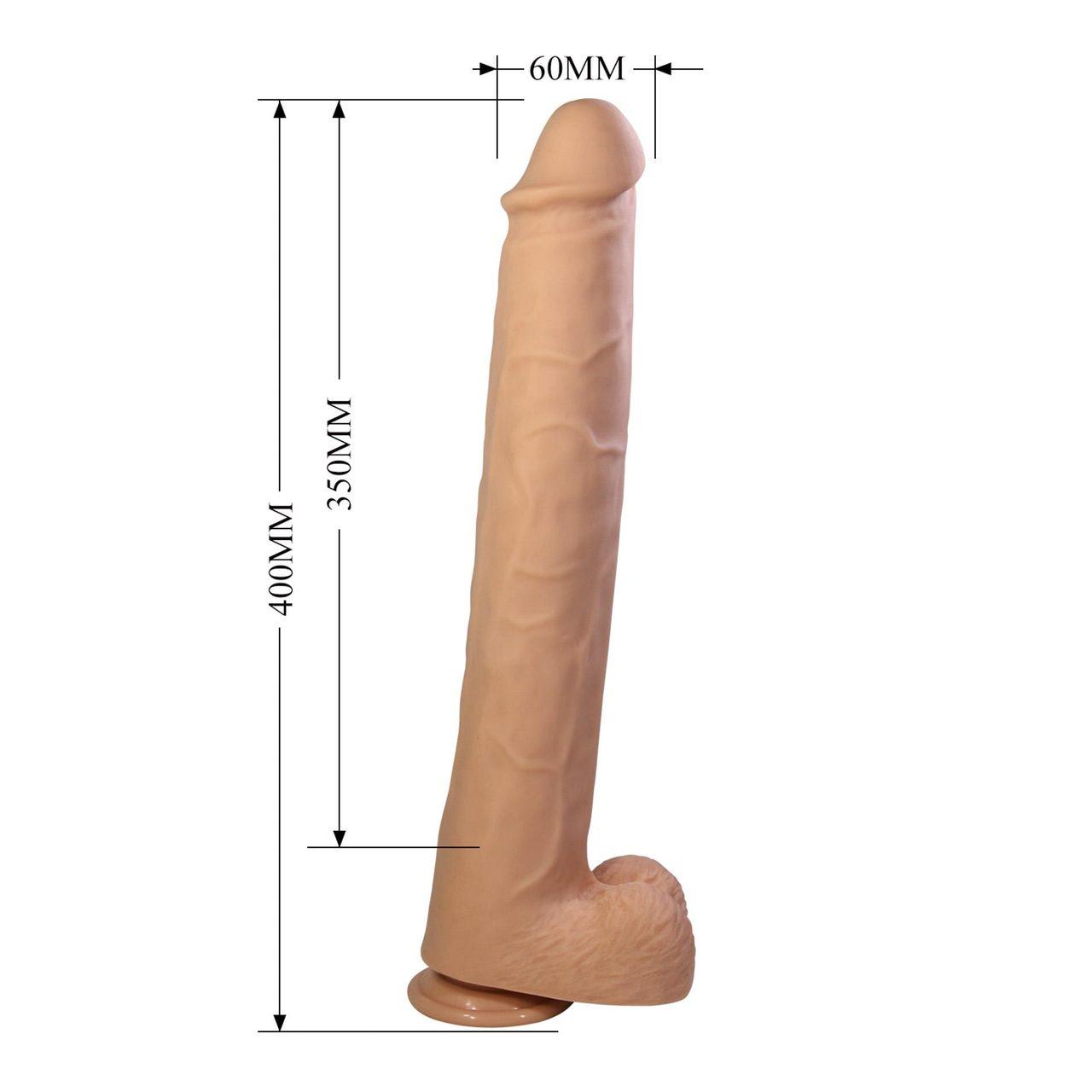 Realistyczne dildo z przyssawką 40 cm TPE wodoodporne | Loris.pl