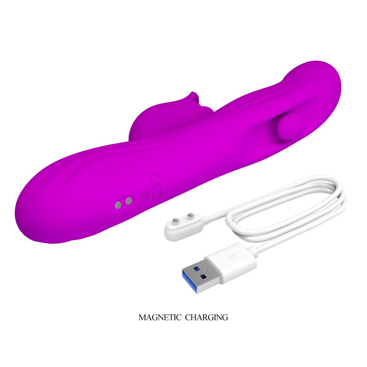 Wibrator króliczek z LED do punktu g i łechtaczki 23,9 cm | Loris.pl