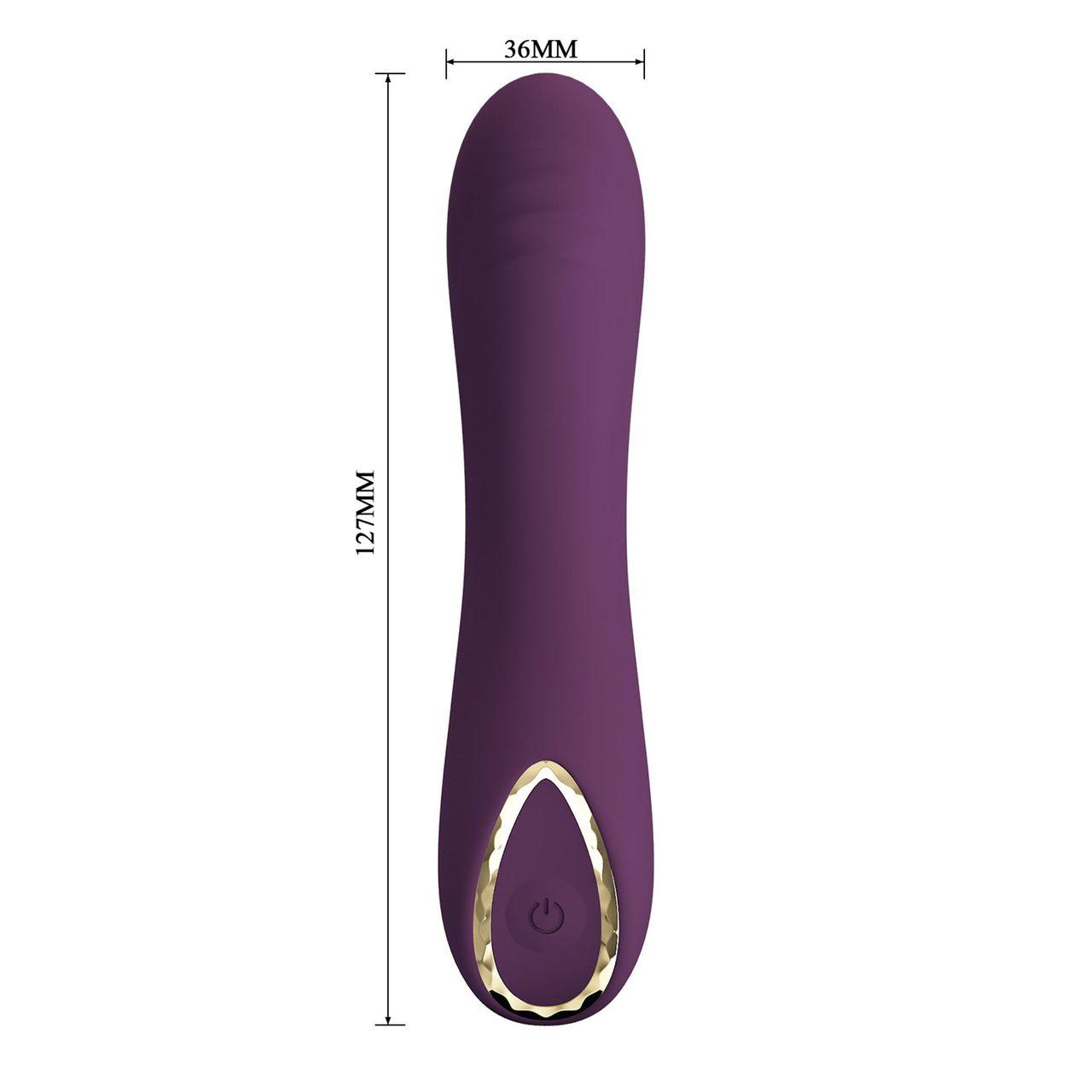 Wibrator silikonowy 12,7 cm fioletowy – 10 trybów, ładowanie magnetyczne