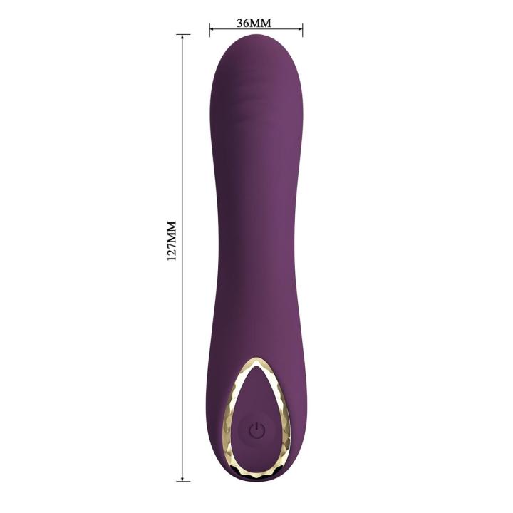 Wibrator silikonowy 12,7 cm fioletowy – 10 trybów, ładowanie magnetyczne