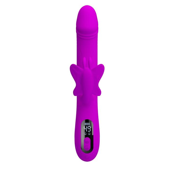 Wibrator króliczek z LED do punktu G i łechtaczki 24 cm | Loris.pl