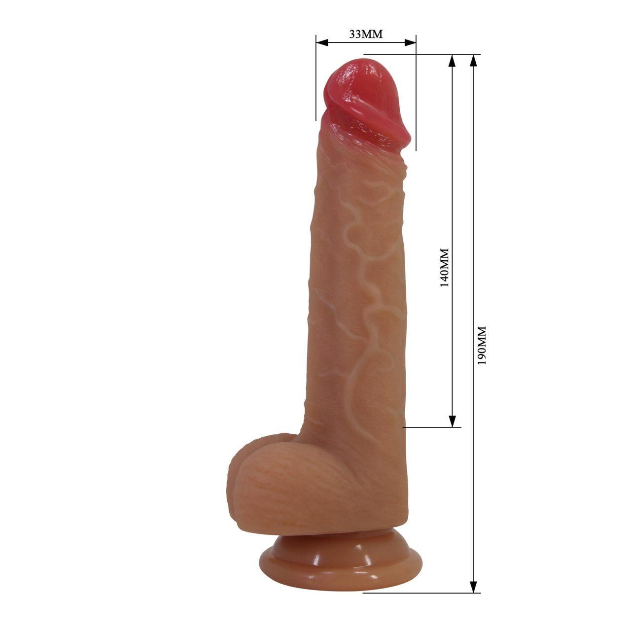 Realistyczne dildo z przyssawką 19 cm | Silikonowe, wodoodporne | Loris.pl
