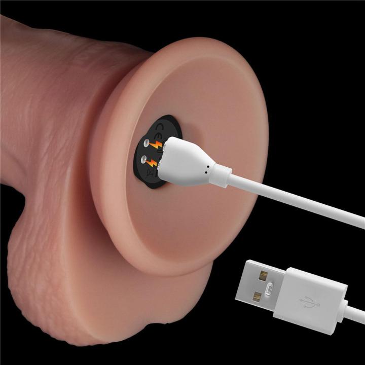 Realistyczne dildo wibrujące 25,4 cm z pilotem i USB