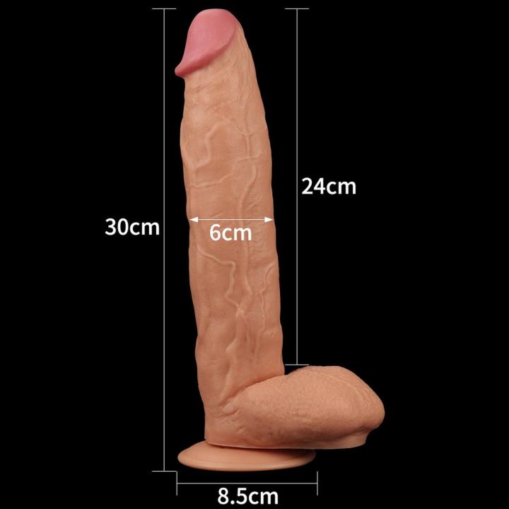 Realistyczne dildo XXL 27,5 cm z przyssawką | Giganty