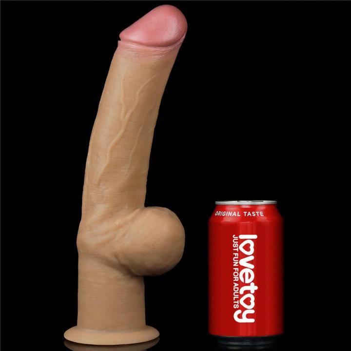 Realistyczne dildo z uchwytem i przyssawką 30,5 cm – dwuwarstwowy silikon