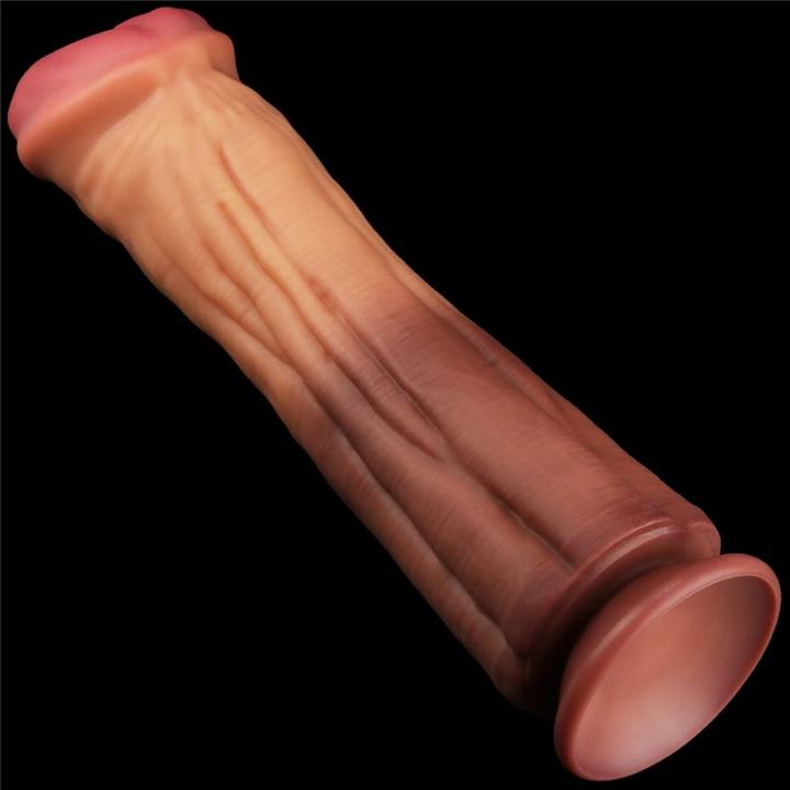 Realistyczne dildo XXL 30,5 cm z przyssawką | Dwuwarstwowy silikon