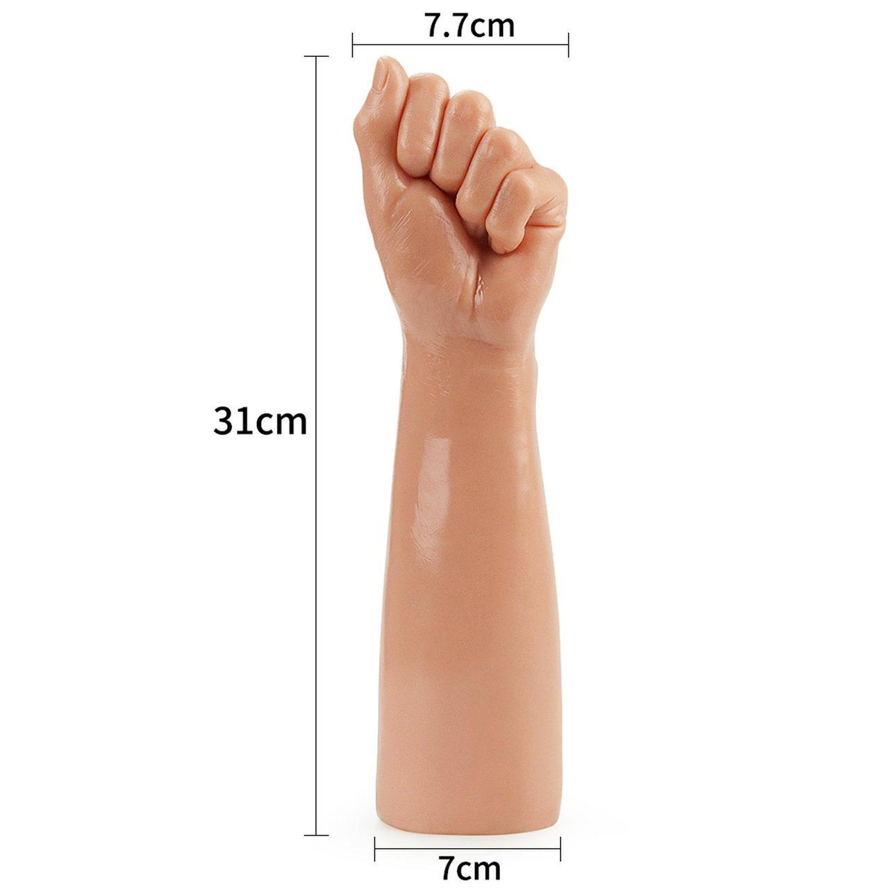 Realistyczna dłoń do fistingu 30 cm – ogromne dildo do rozciągania | Loris.pl
