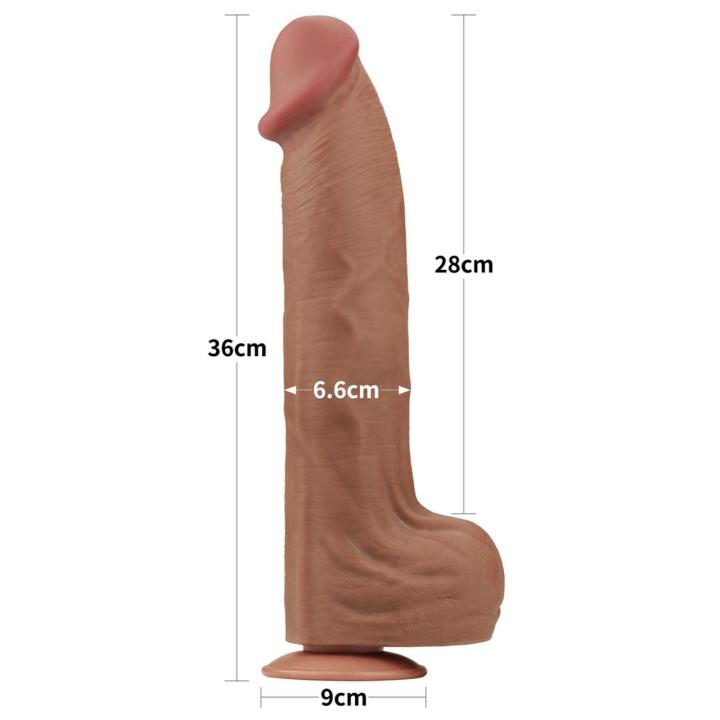 Gigantyczne dildo 35 cm z przyssawką | Realistyczne TPE