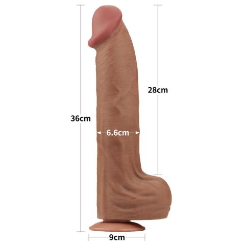 Gigantyczne dildo 35 cm z przyssawką | Realistyczne TPE