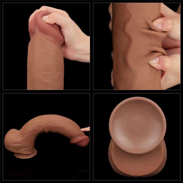 Gigantyczne dildo 35 cm z przyssawką | Realistyczne TPE