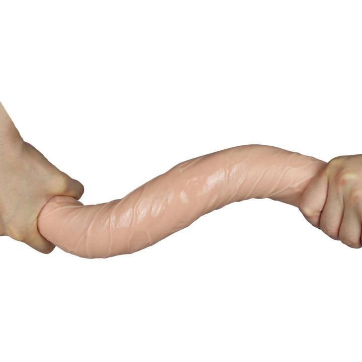 Dwustronne realistyczne dildo slim 43,2 cm – elastyczne