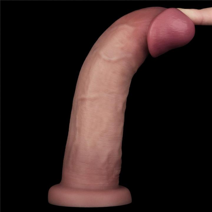 Realistyczne dildo wibracyjne 22,9 cm z pilotem i sliding skin