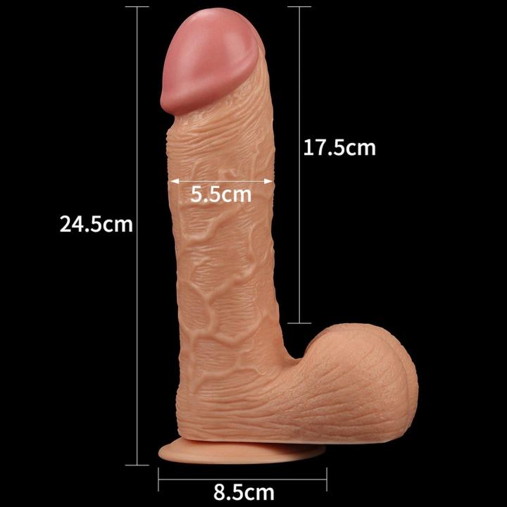 Gigantyczne realistyczne dildo 22,5 cm z przyssawką