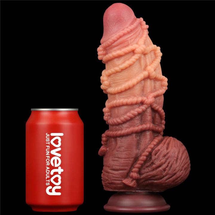 Gigantyczne dildo 24 cm z przyssawką | Dwuwarstwowy silikon platynowy