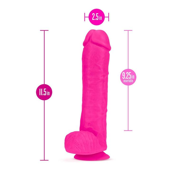 Realistyczne dildo XXL 29,2 cm z przyssawką – różowe