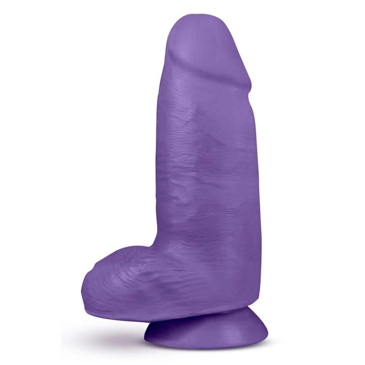 Fioletowe dildo gigant 25,4 cm z przyssawką i elastycznym trzonem | Loris.pl