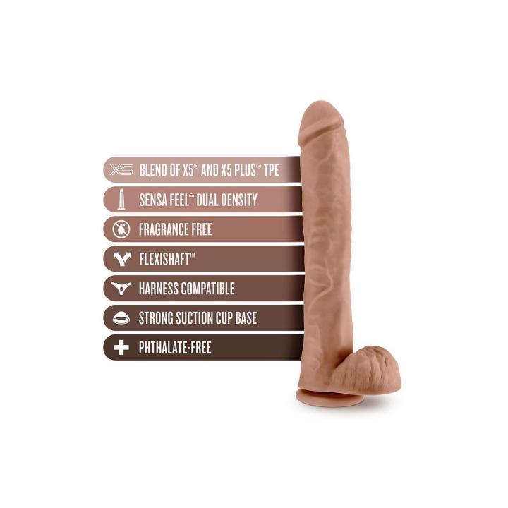 Realistyczne dildo XXL 35,5 cm z przyssawką – gigant
