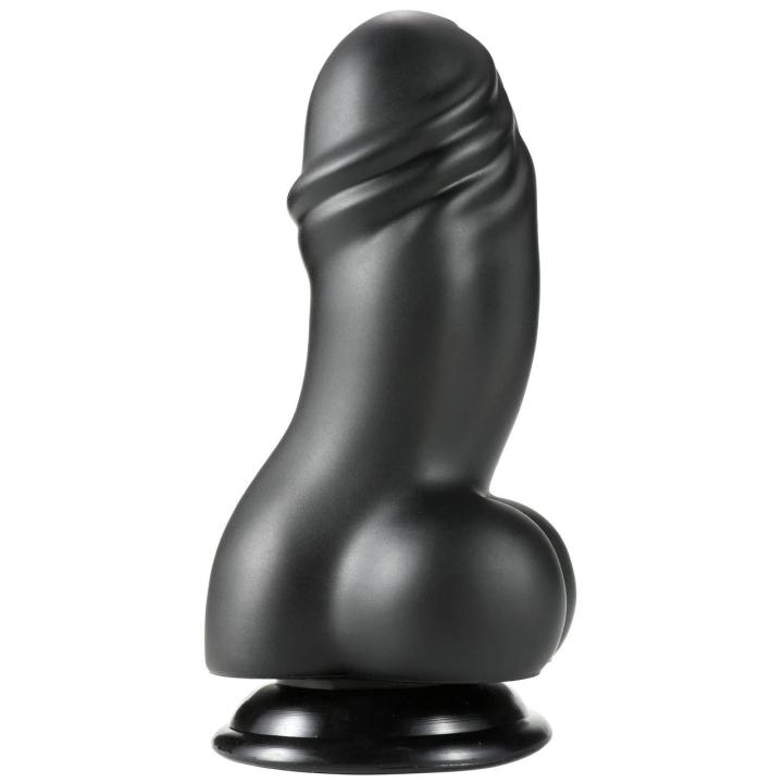 Grube dildo XXL 19 cm z przyssawką i wygięciem | Loris.pl