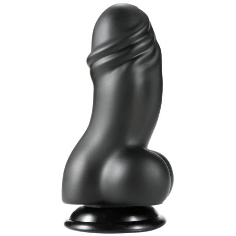 Grube dildo XXL 19 cm z przyssawką i wygięciem