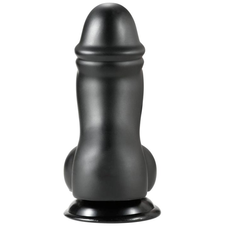 Grube dildo XXL 19 cm z przyssawką i wygięciem