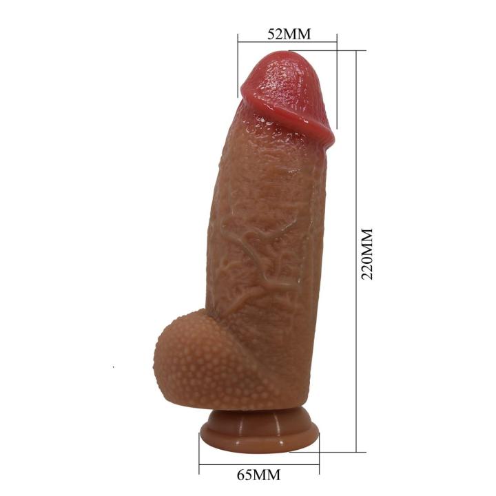 Realistyczne silikonowe dildo z przyssawką wodoodporne