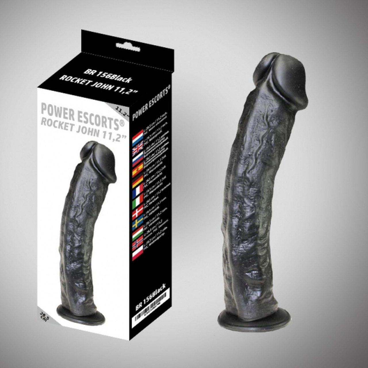 Rotujące dildo realistyczne 28,5 cm czarne – 10 trybów, przyssawka | Loris.pl