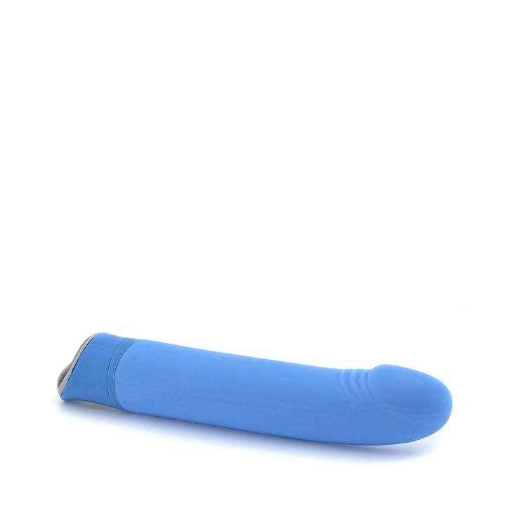 Niebieski silikonowy wibrator klasyczny do masażu pochwy
