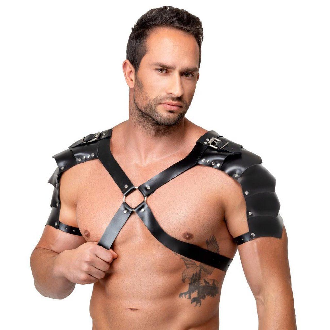 Skórzany harness męski na klatkę piersiową S-L | Regulowany | Loris.pl