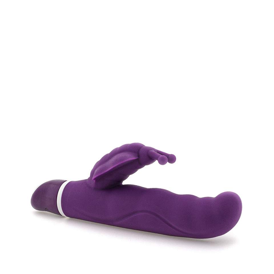 Fioletowy silikonowy wibrator króliczek ze stymulacją łechtaczki i punktu G