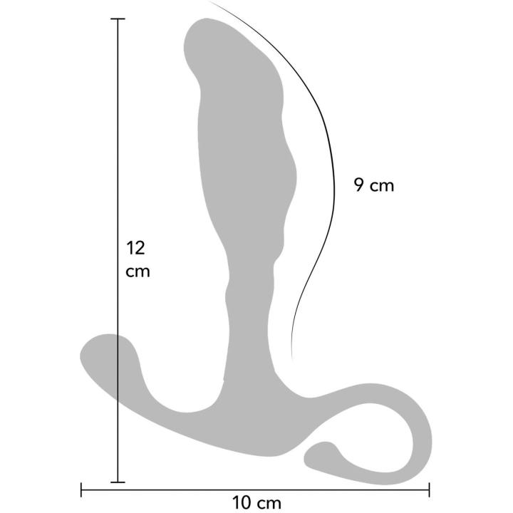 Średni masażer prostaty silikon + metal 12 cm