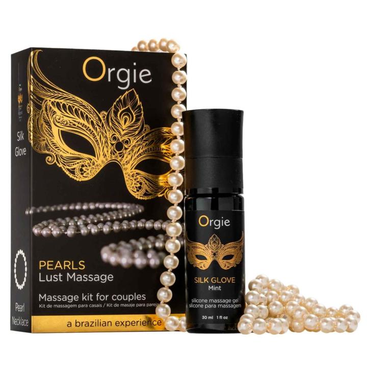 Perłowy żel do masażu 30 ml + naszyjnik z pereł | Zestaw do masażu