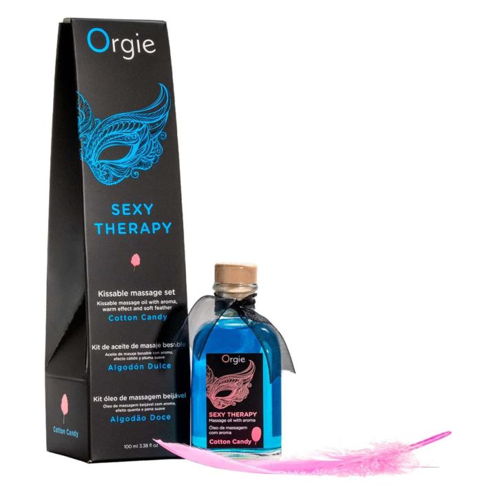Zestaw do masażu ust cotton candy 100 ml | Olejek + piórko
