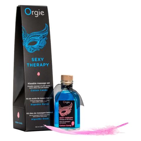 Zestaw do masażu ust cotton candy 100 ml | Olejek + piórko