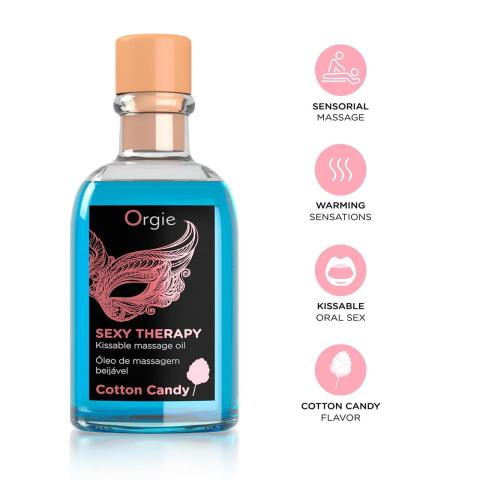 Zestaw do masażu ust cotton candy 100 ml | Olejek + piórko