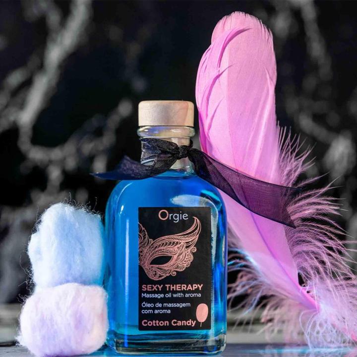 Zestaw do masażu ust cotton candy 100 ml | Olejek + piórko