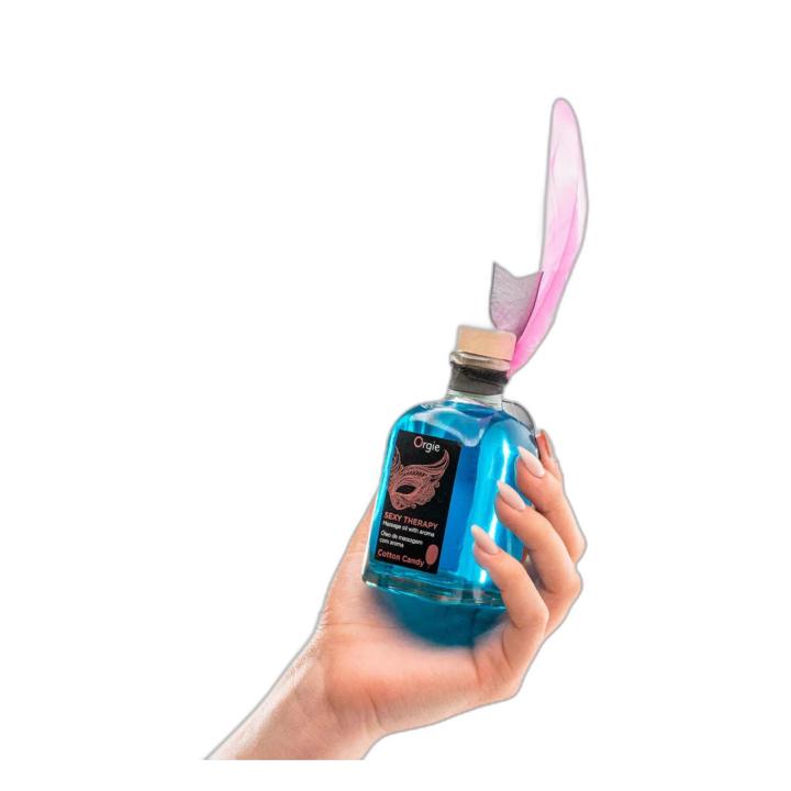 Zestaw do masażu ust cotton candy 100 ml | Olejek + piórko
