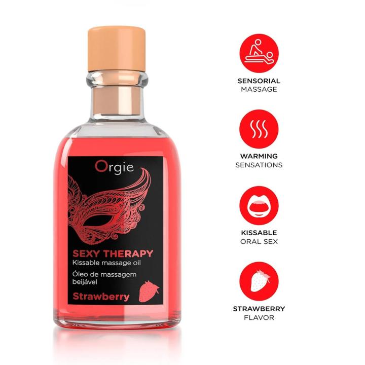Truskawkowy zestaw do masażu warg 100 ml z piórkiem