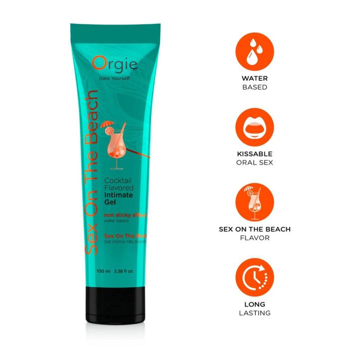 Smakowy żel intymny sex on the beach 100 ml | Wodny, nieklejący