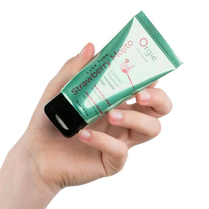 Smakowy żel intymny truskawkowe mojito 50 ml | wodny, nieklejący
