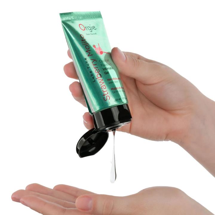 Smakowy żel intymny truskawkowe mojito 50 ml | wodny, nieklejący
