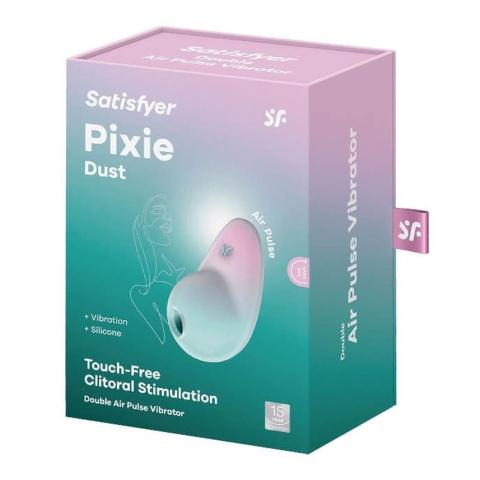 Satisfyer Pixie Dust Mint/Pink – stymulator łechtaczki Air Pulse + wibracje IPX7