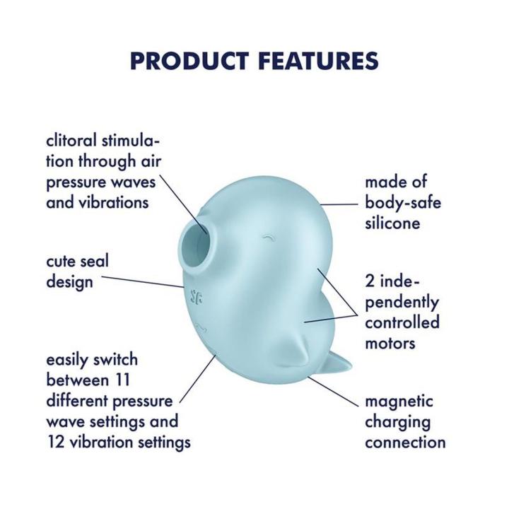 Satisfyer Sassy Seal – stymulator łechtaczki fale ciśnienia + wibracje IPX7