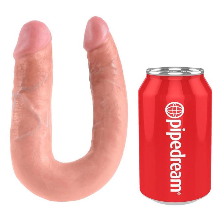 Podwójne dildo 33,5 cm z żyłkowaniem i dwoma żołędziami