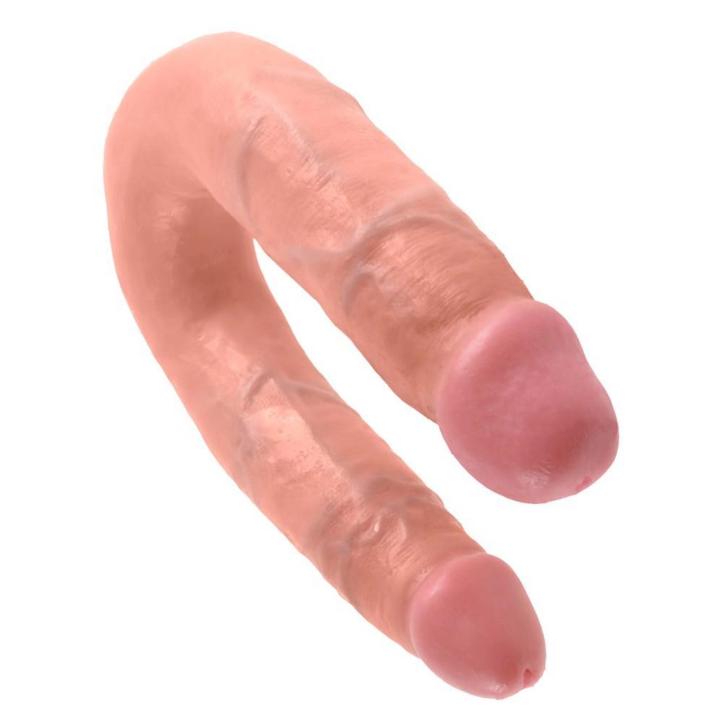 Podwójne dildo 33,5 cm z żyłkowaniem i dwoma żołędziami
