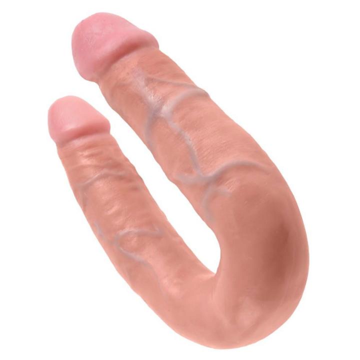 Podwójne dildo 33,5 cm z żyłkowaniem i dwoma żołędziami