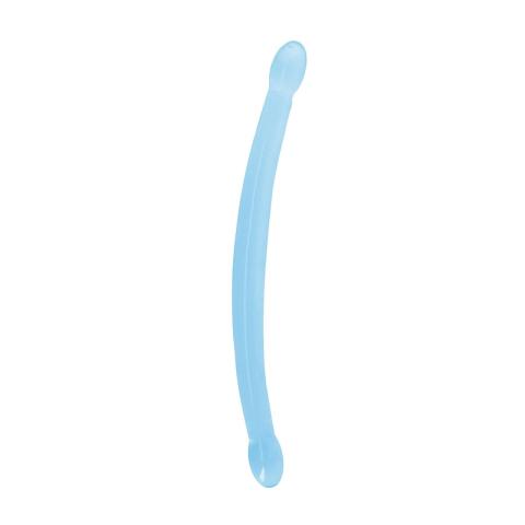 Przezroczyste dildo podwójne 42 cm – dwustronne do pochwy i anusa