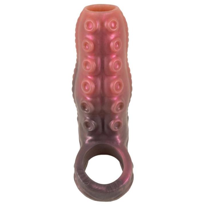 Silikonowa nakładka tentacle 12 cm z pierścieniem na mosznę