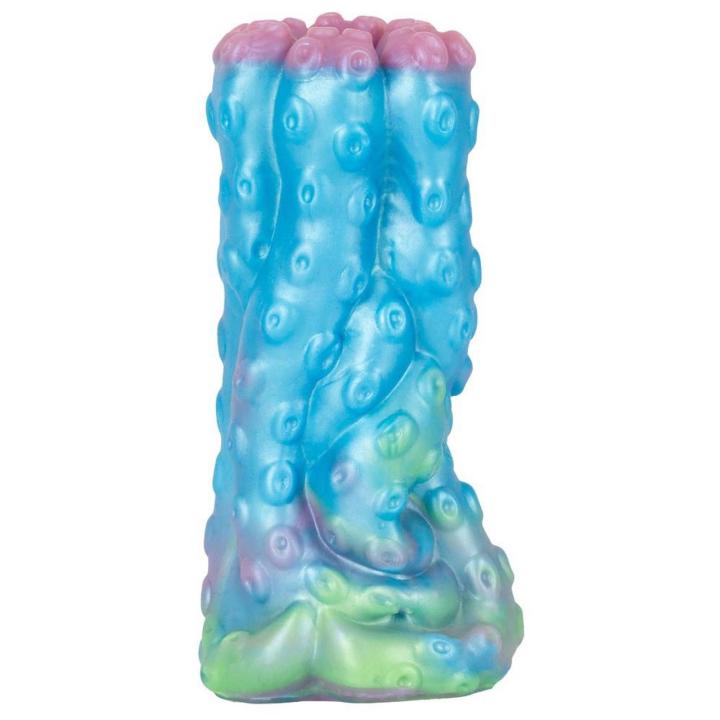 Silikonowy masturbator 16,2 cm z wypustkami i zamkniętym tunelem